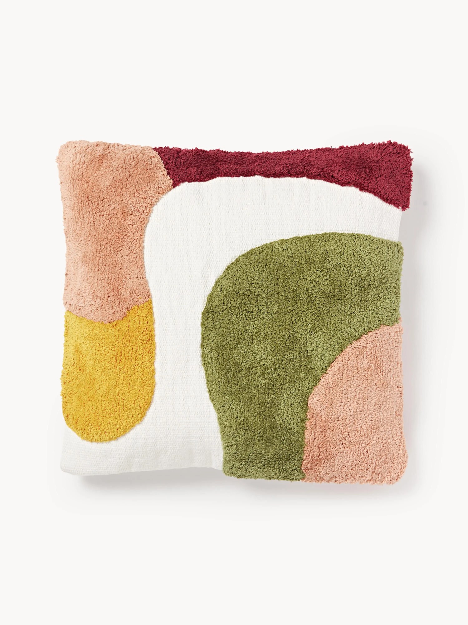 Ručne tuftovaný poťah na vankúš so zdobením Malu