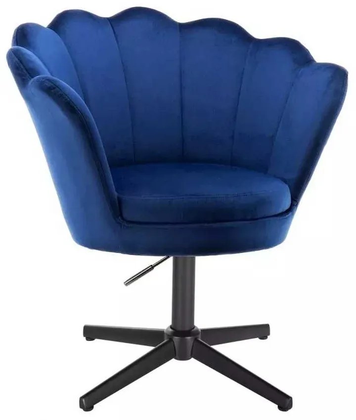 LuxuryForm DESIGN Kreslo FREY VELUR na čiernom kríži - modré