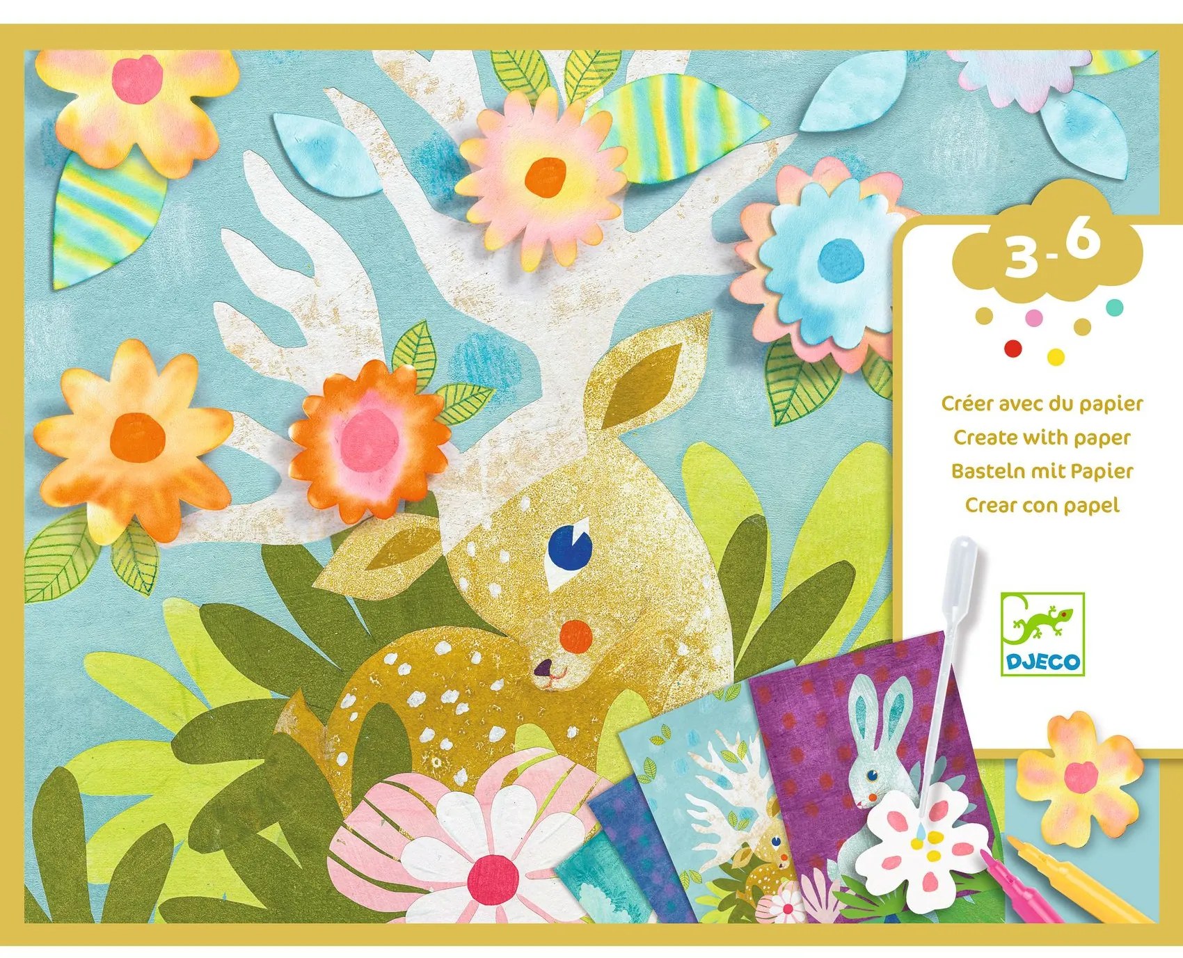 Výtvarná hra s hodvábnym papierom – lesné zvieratá