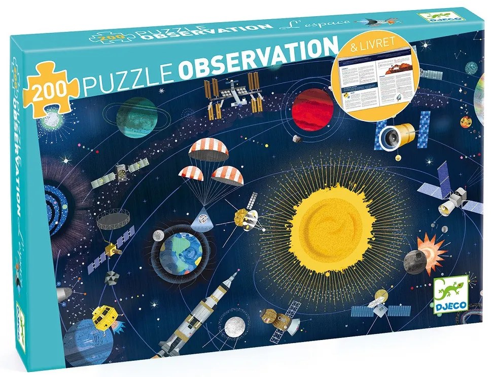 Vyhľadávacie puzzle s plagátom - Vesmír - 200 ks