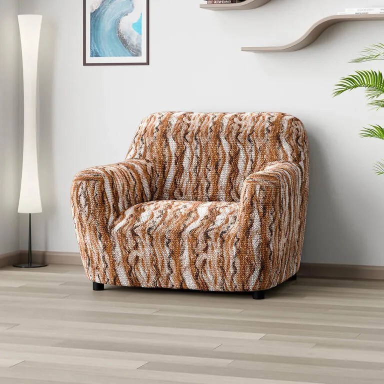 Bielastické poťahy OCEANO NOVÉ tehlové kreslo (š. 60 - 110 cm)