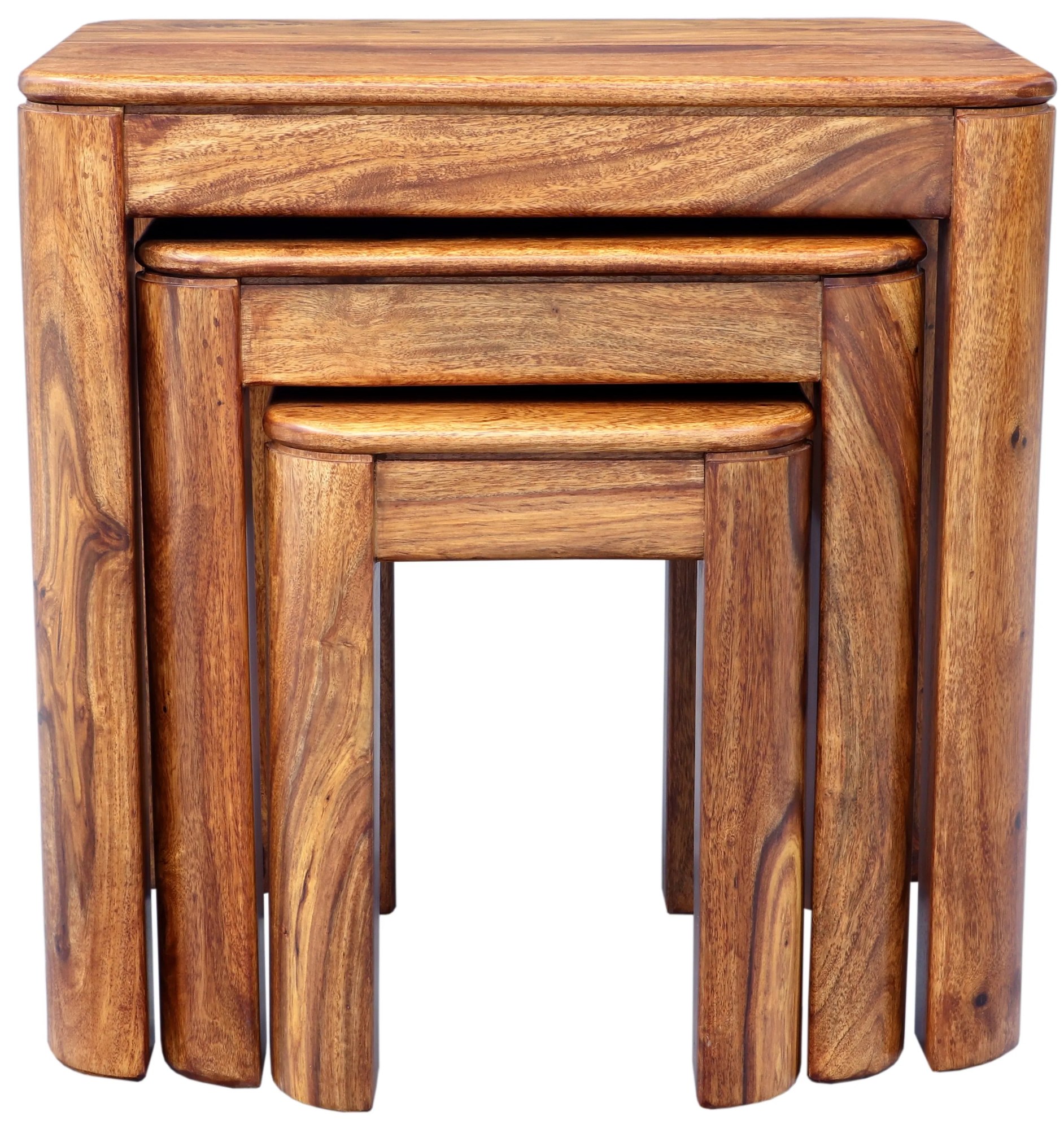 furniture-nabytek.cz - Odkladacie stolíky Tina 3 ks z indického masívu palisander