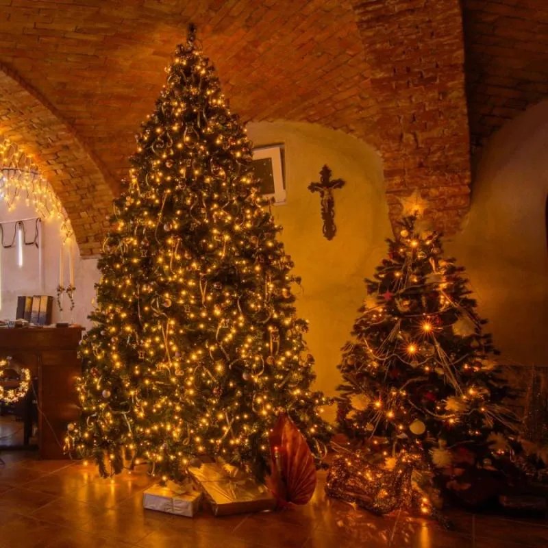 DECOLED LED světelný řetěz ELSLN, 40 m, 200 teple bílých diod, IP44, vč. zdroje a dálkového ovládání