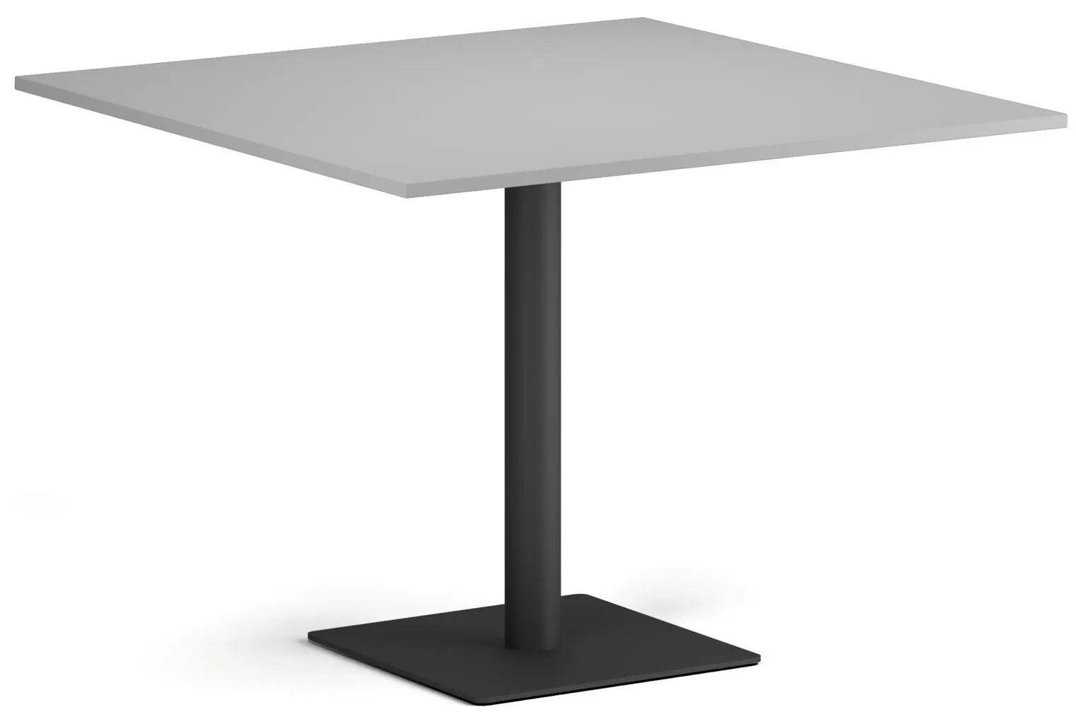 Konferenčný stolík ENZO, 100x100 cm, čierna podnož, sivá