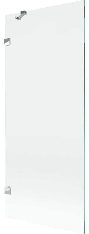 Mexen, Mexen Lunar 1-krídlová vaňová zástena 80 x 150 cm, transparentná, chróm - 897-080-000-01-00