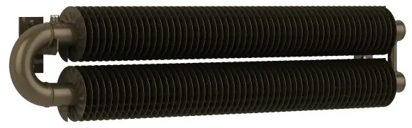 DK ISAN Spiral RAO2-W 57/137 282x1500 radiátor na stenu Čierny samet S40 SK1