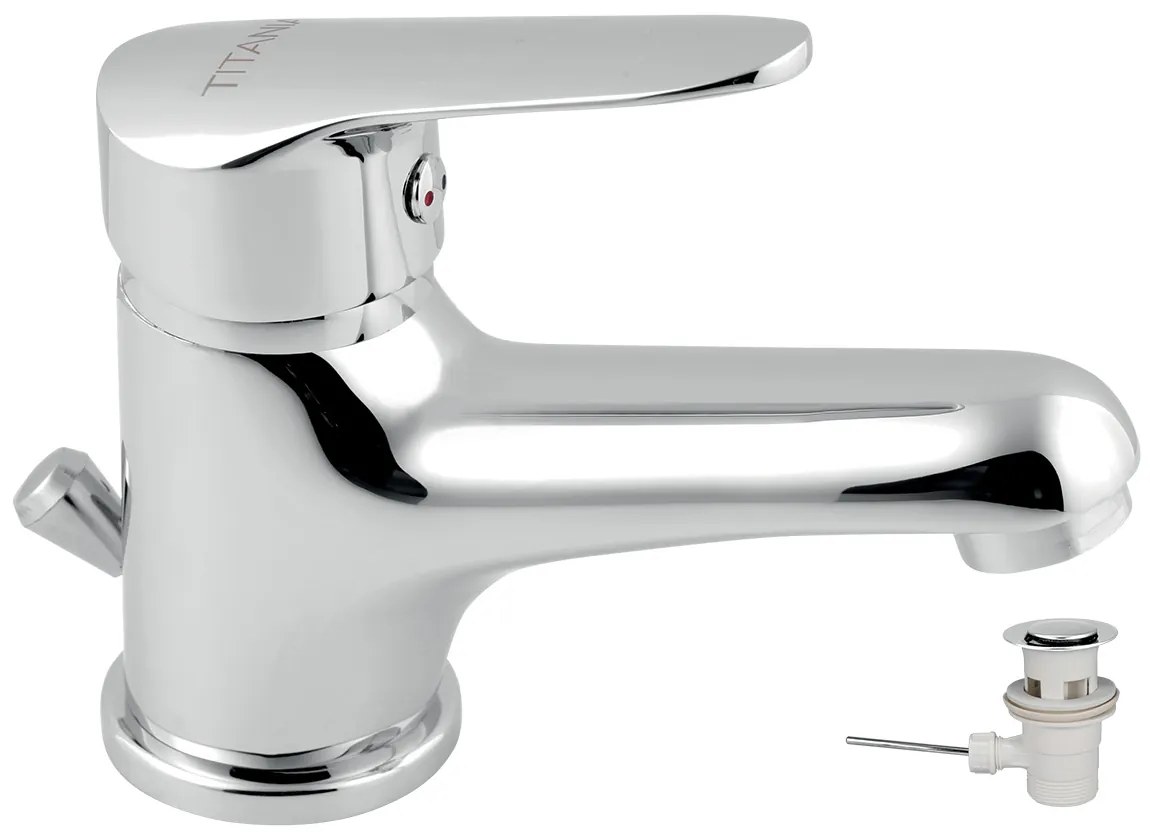 Novaservis Titania Iris New, umývadlová batéria s odpadovou súpravou, chrómová, 94401,0