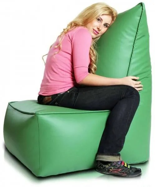 INTERMEDIC SK - Sedací vak Kreslo ELEGANT z ekokože | ergonomické kreslo 105×85×40 cm, 350 l Farba: E09 - Zelená tmavá (ekokoža)