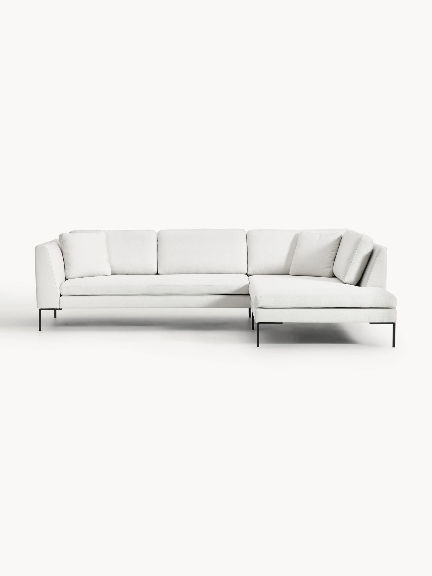 Rohová pohovka's kovovými nohami Emma