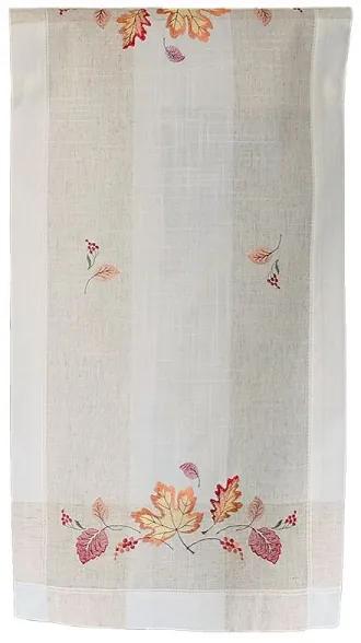 Ľanový obrus Jesenné listy 40x90 cm