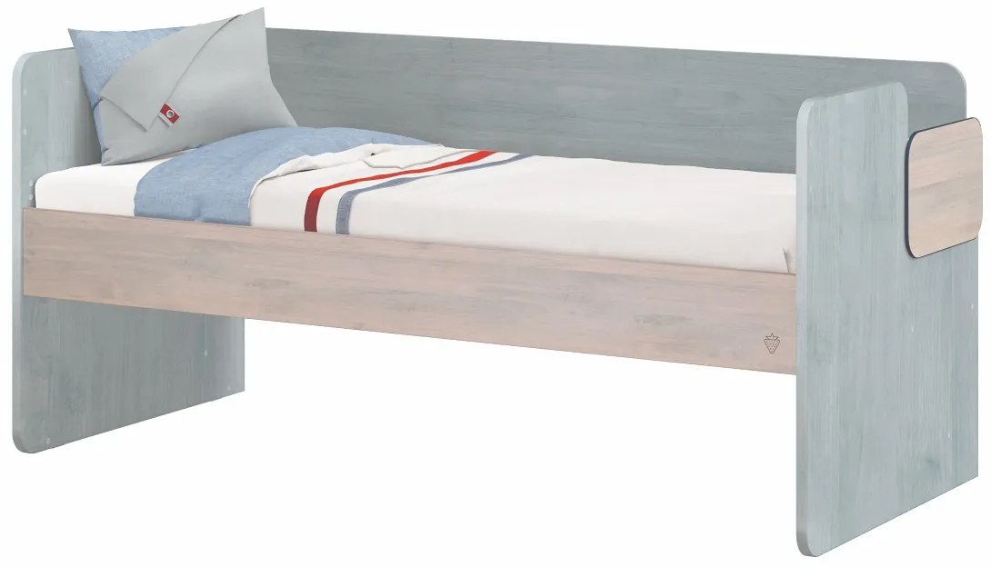 Posteľ II 90x200cm Lincoln Modular - dub, dub modrá Posteľ II 90x200cm Lincoln Modular - dub, dub modrá