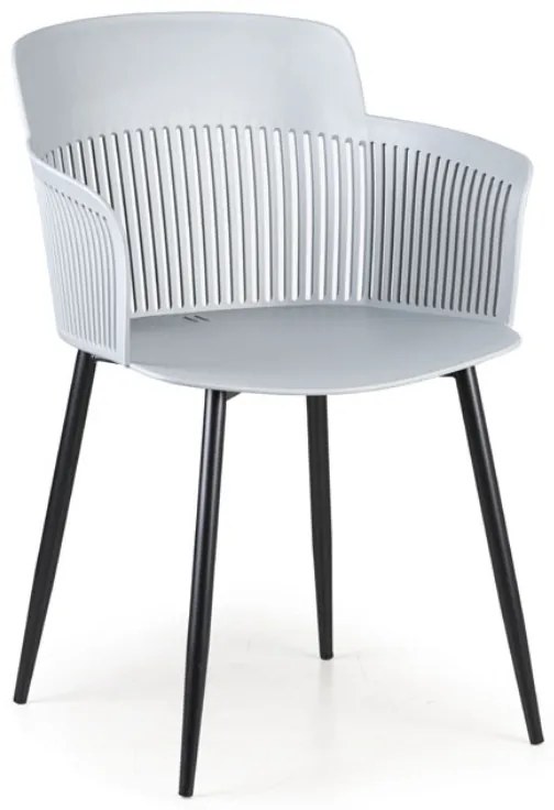 Plastová bistro stolička MOLLY, sivá