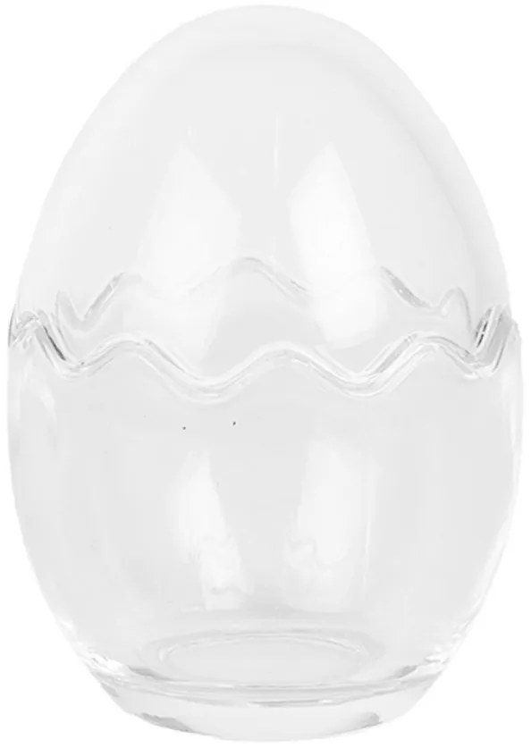 Sklenená dóza s vekom vajíčko - 8*12 cm Sklenená dóza s vekom vajíčko - 8*12 cm