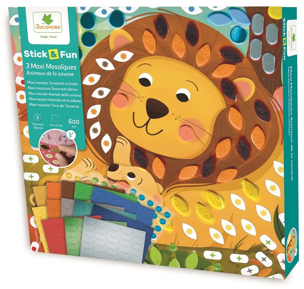 Stick & Fun - mozaika - zvieratá zo savany