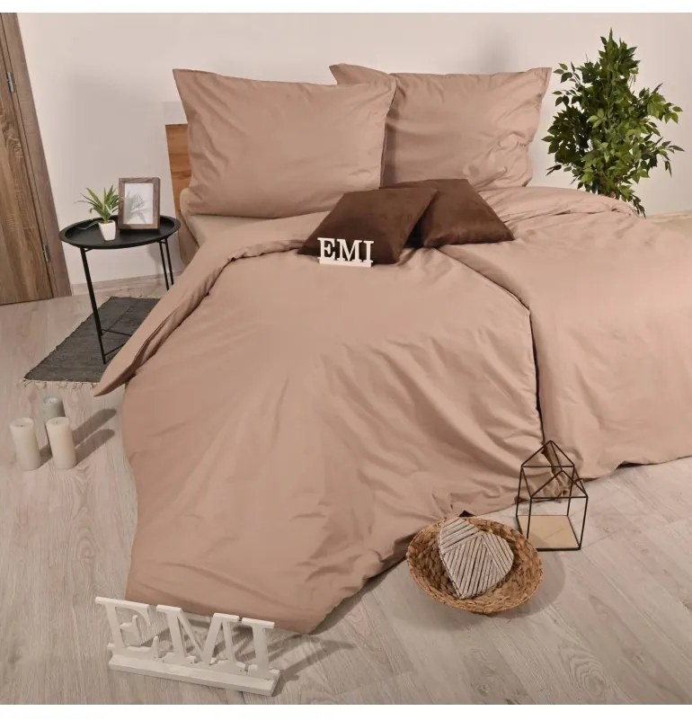 Obliečky bavlnené Latte EMI, Štandardný set jednolôžko obsahuje 1x 140x200 + 1x 70x90