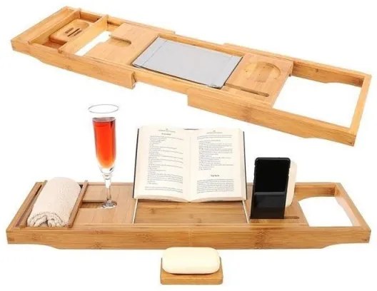 Bambusová polička na vaňu