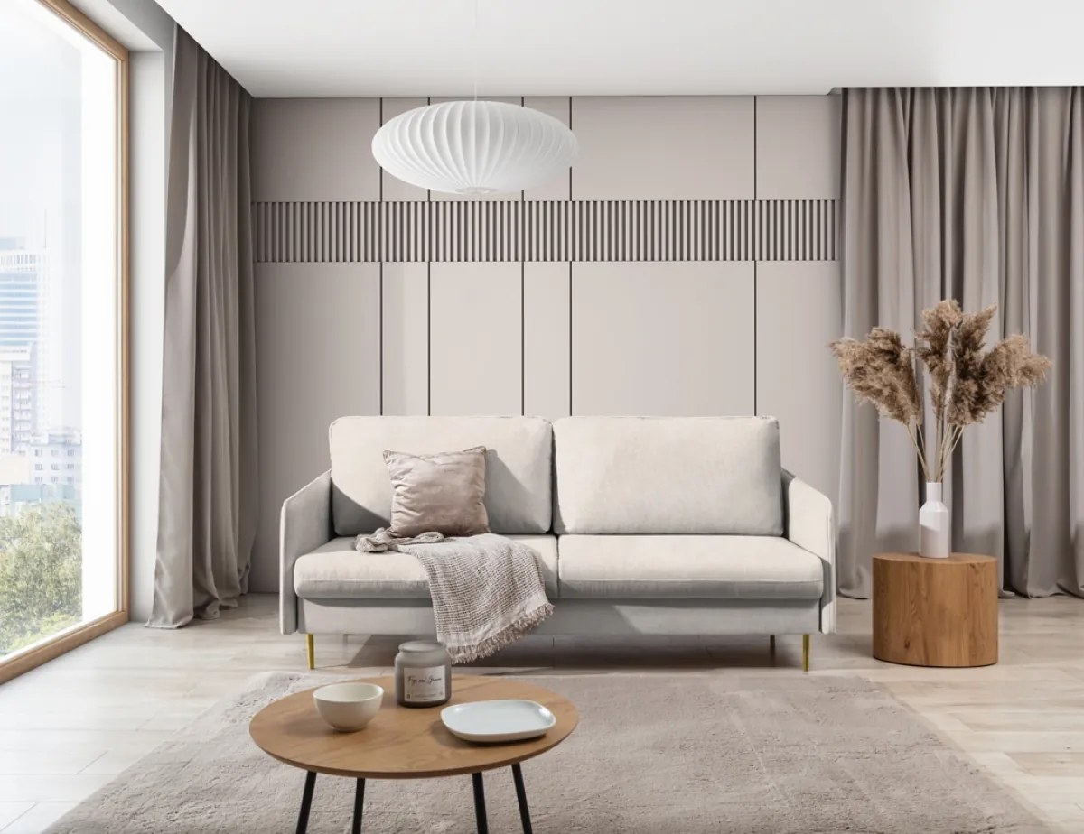 Rozkladacia pohovka Taila - Loft 01 / zlaté nožičky