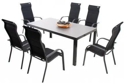 Doppler LUNA MIAMI sivé - záhradná hliníková sedacia súprava 6+1