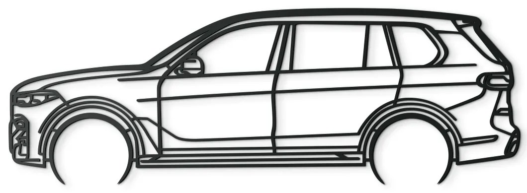 drevko Drevený obraz BMW X7 Rozmer obrazu: 29,5 x 86 cm, Farba dekorácie: Čierna
