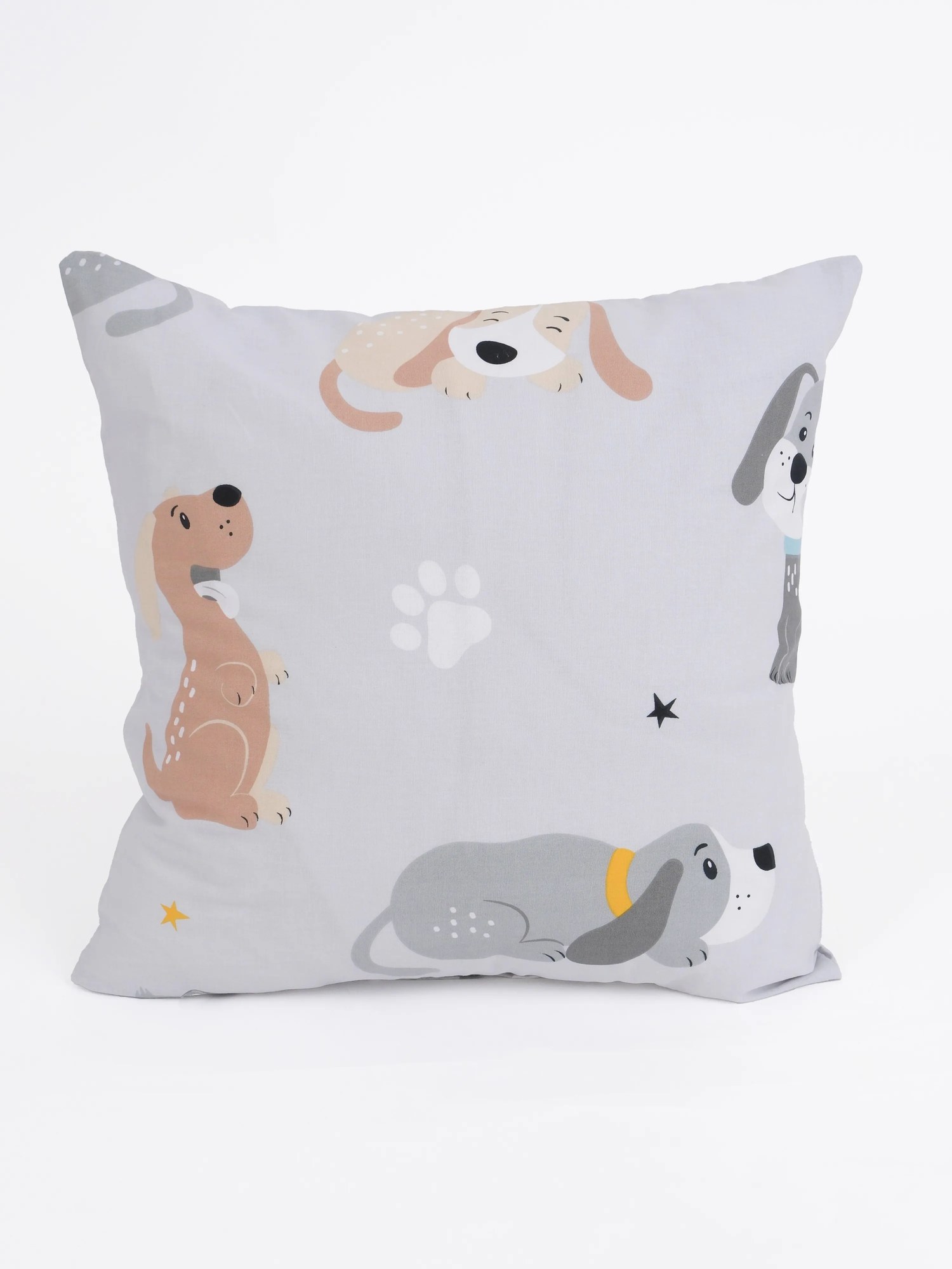 Bavlnená obliečka na vankúšik Renforcé 40 × 40 cm – Psíci sivé