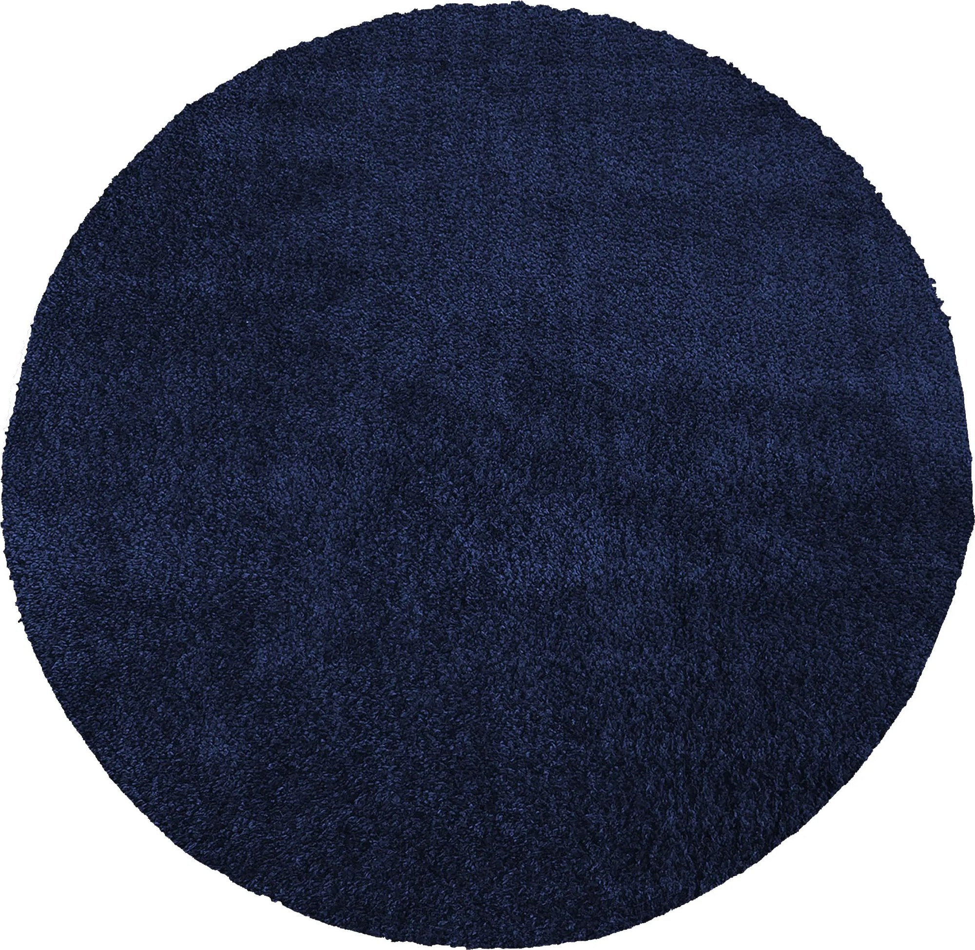 DY Okrúhly tmavomodrý shaggy koberec Kamel Rozmer: 140 cm