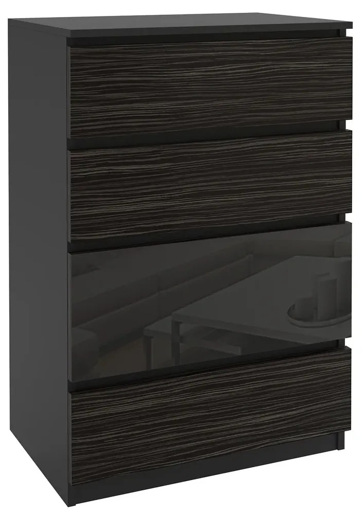 Komoda 61 Belini čierny / eben kráľovský SI KOM1/1/B/HK/B/0