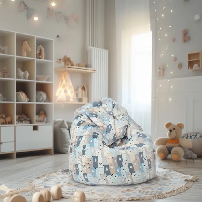 INTERMEDIC SK Sedací vak Veselý Macko – detský vzor s medvedíkmi Veľkosť: XXL