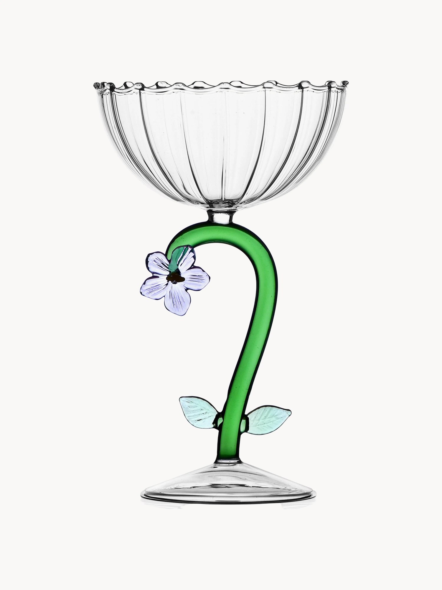 Ručne vyrobený pohár na šampanské Botanica