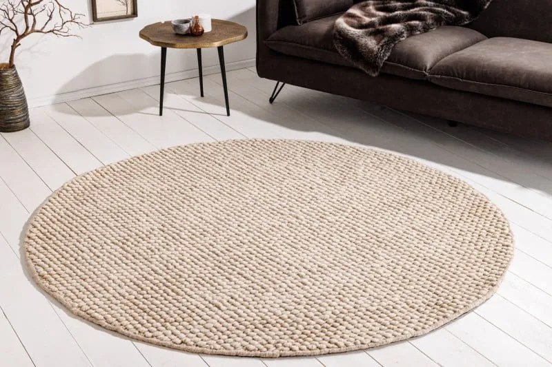 Koberec Vlna 150cm okrúhla béžová Koberec Vlna 150cm okrúhla béžová