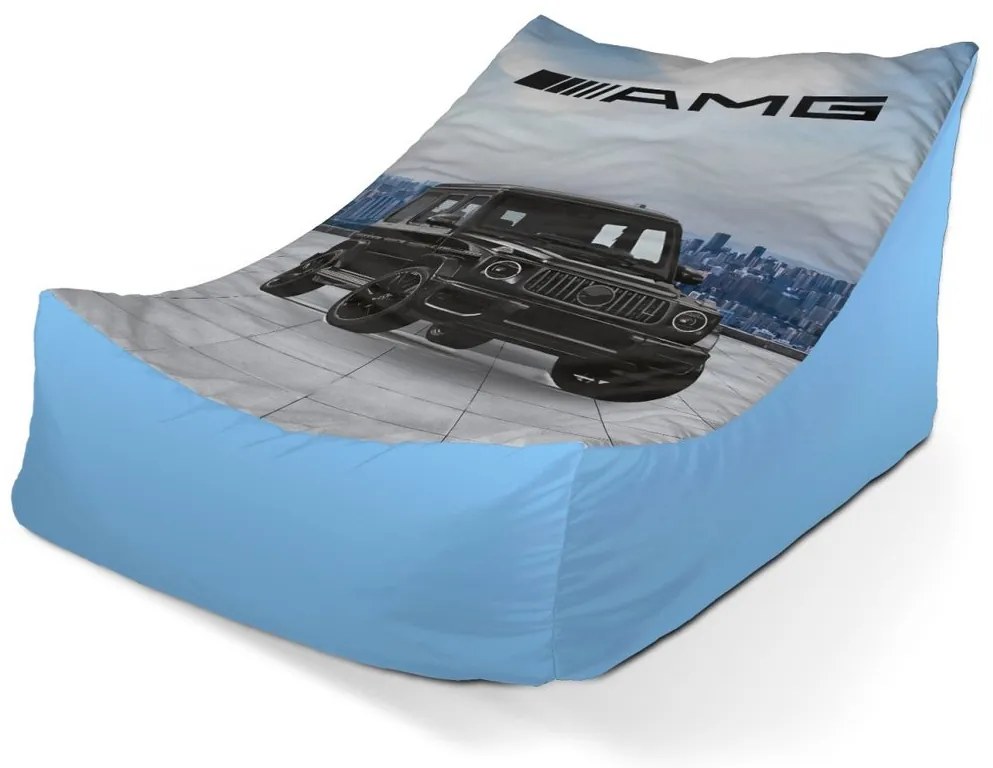 Sedací vak Lounge AMG auto - detský, modrá