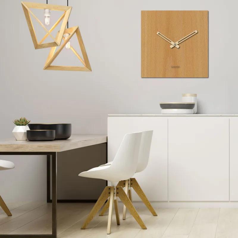 Drevené nástenné hodiny z HDF - javor, dub, orech, buk | SENTOP HDFK036