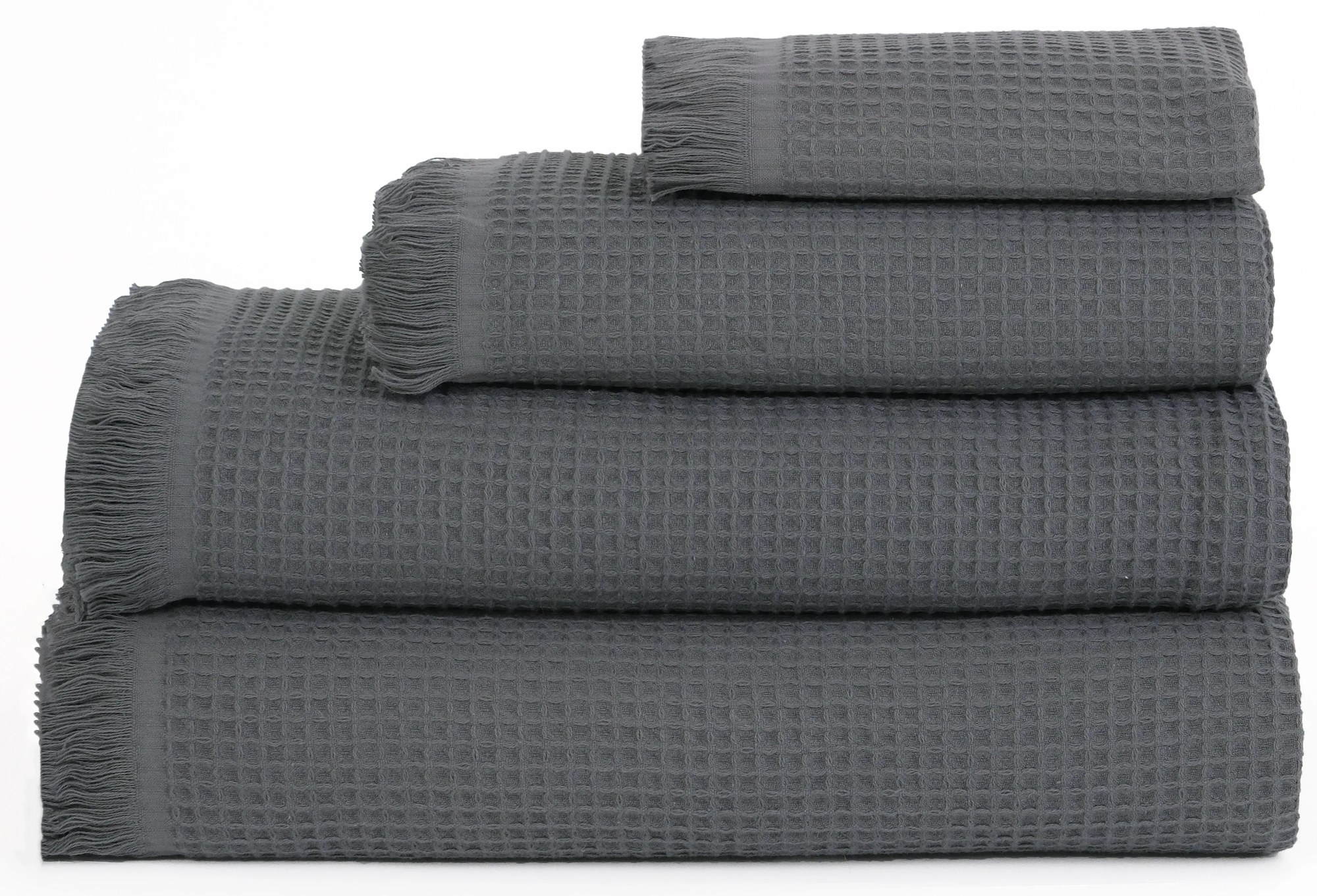 Vaflová osuška 70 × 140 cm ‒ Florencia tmavo sivá