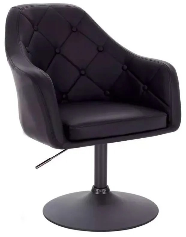 LuxuryForm DESIGN Kreslo ANDORA na čiernom tanieri - čierne