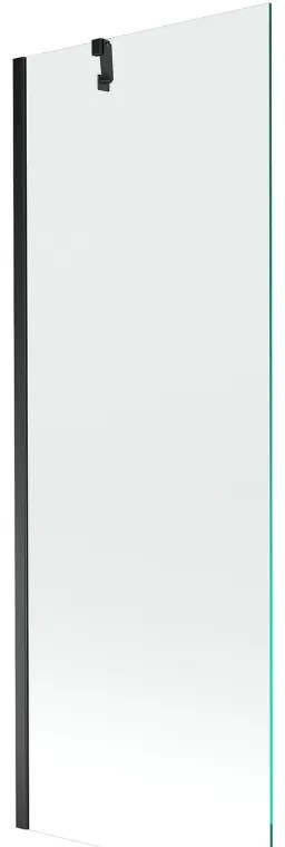 Mexen Next, vaňová zástena 1-krídlová 70 x 150 cm, fixné krídlo, 6 mm číre sklo, čierny profil, 895-070-000-00-00-70