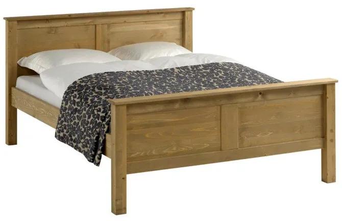 Drevená manželská posteľ s roštom Provo 180 - dub