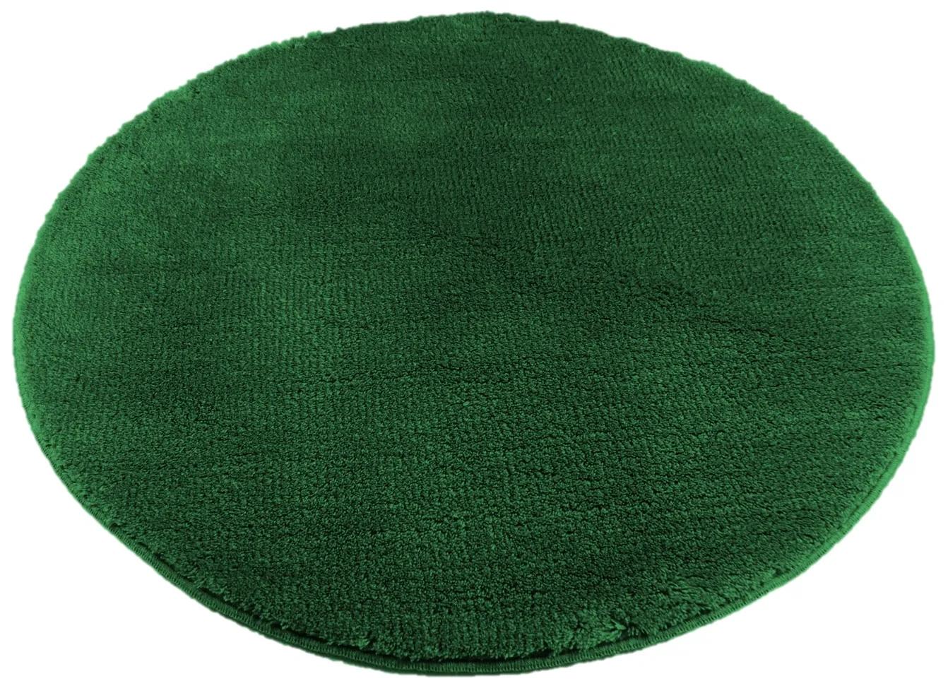 ROUTNER Kúpeľňová predložka COTTON Zelená 20116 - Zelená / Kruh Ø 90 cm 20116