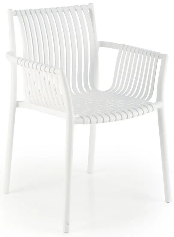 Jedálenská stolička Lamar, biela