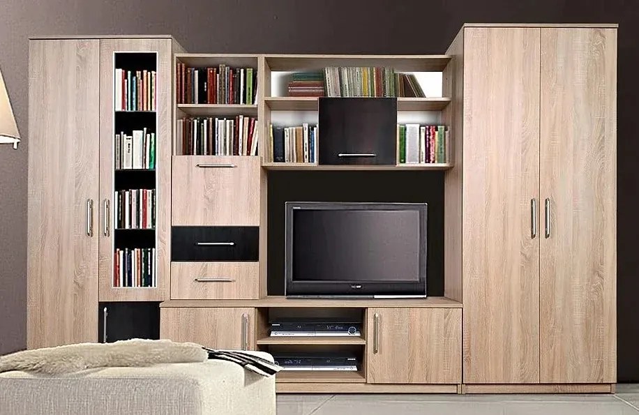 Obývacia stena Delhi, dub sonoma/wenge