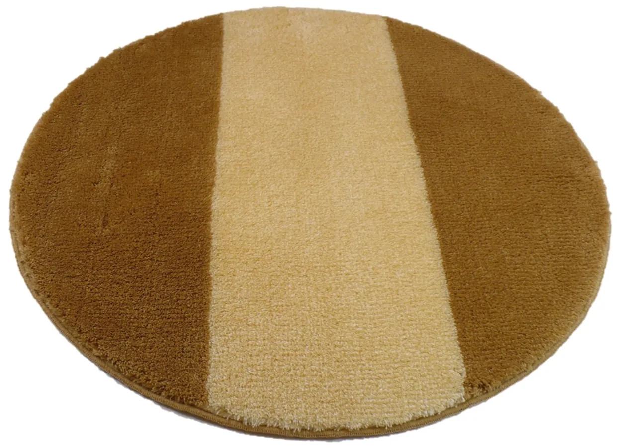ROUTNER Kúpeľňová predložka ATHENA Medová 10303 - Medová / Kruh Ø 90 cm 10303