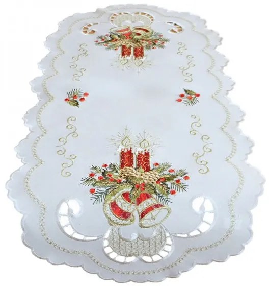 Obrus Červené sviečky 40x90 cm