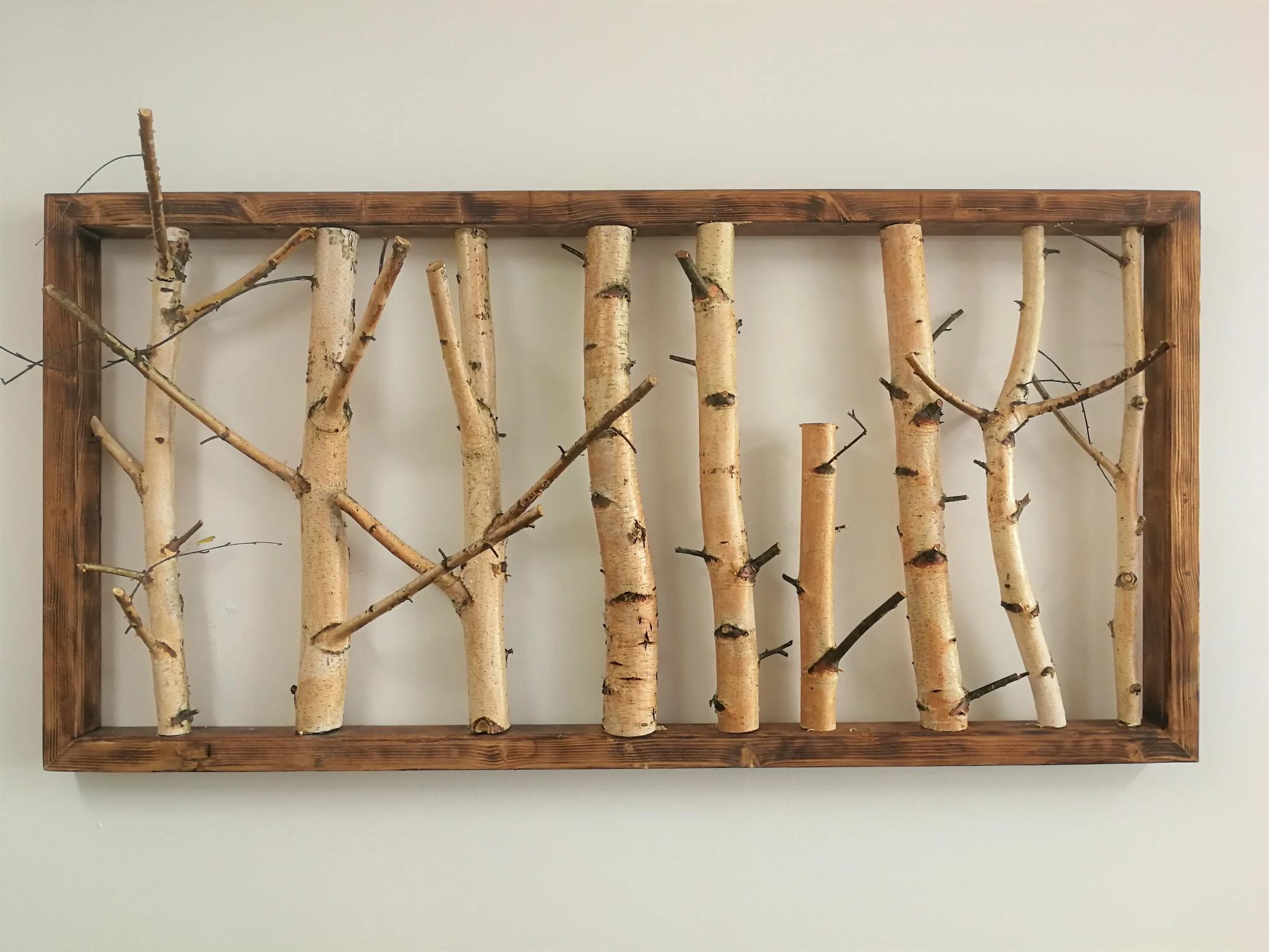 Drevený obraz- prírodná breza 65cm x 130cm