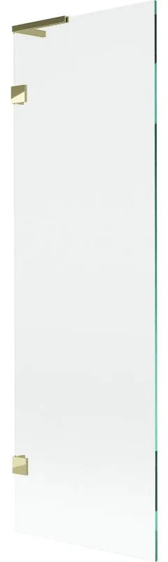 Mexen, Mexen Lunar L 1-krídlová vaňová zástena 60 x 150 cm, transparentná, zlatá - 897L-060-000-50-00