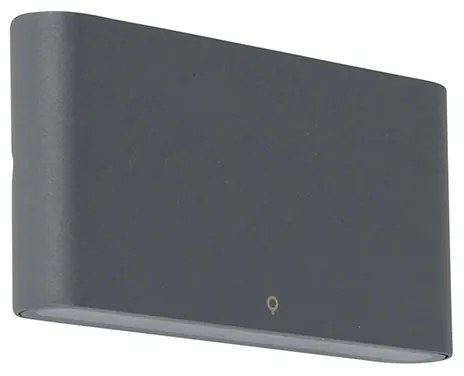 Vonkajšia nástenná lampa tmavošedá 17,5 cm vrátane LED IP65 - Batt