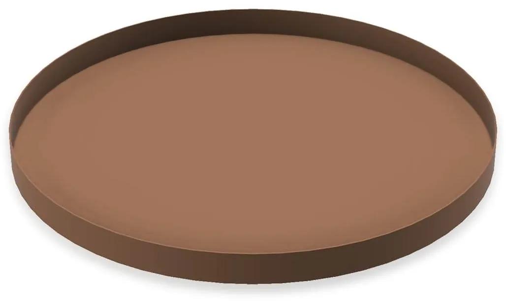 COOEE Design Kovová dekoratívna tácka Circle Coconut 30 cm