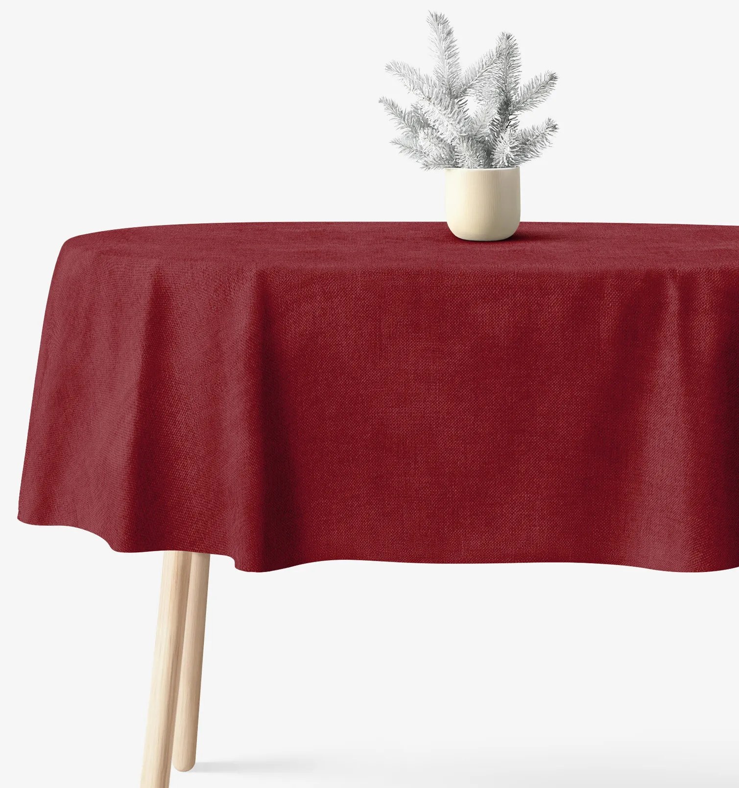Goldea vianočný oválny obrus malaga - tmavo červený 140 x 240 cm