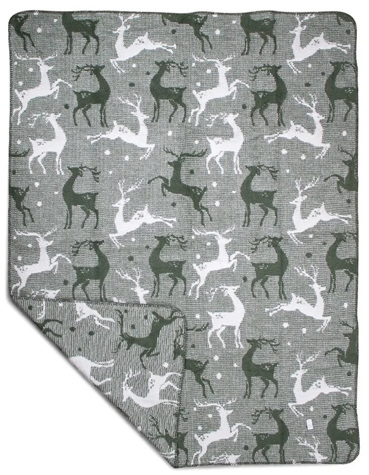 Deka s motívom jeleňov - 130 * 180 * 3cm