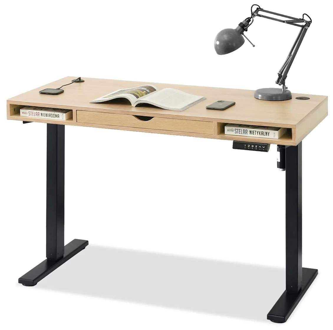 PC stolík Osto 120 (dub biely + čierna). Akcia -33%. Vlastná spoľahlivá doprava až k Vám domov. 1109814