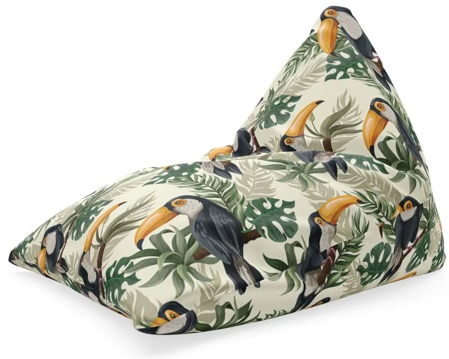 Sedací vak Triangl tukan, farebná