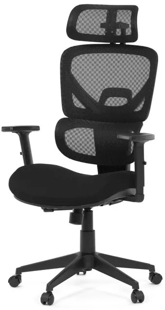 Autronic BONTEC Kancelárska stolička, synchrónny mechanizmus, čierna látka, KA-Q8203 BK Farba: Čierna