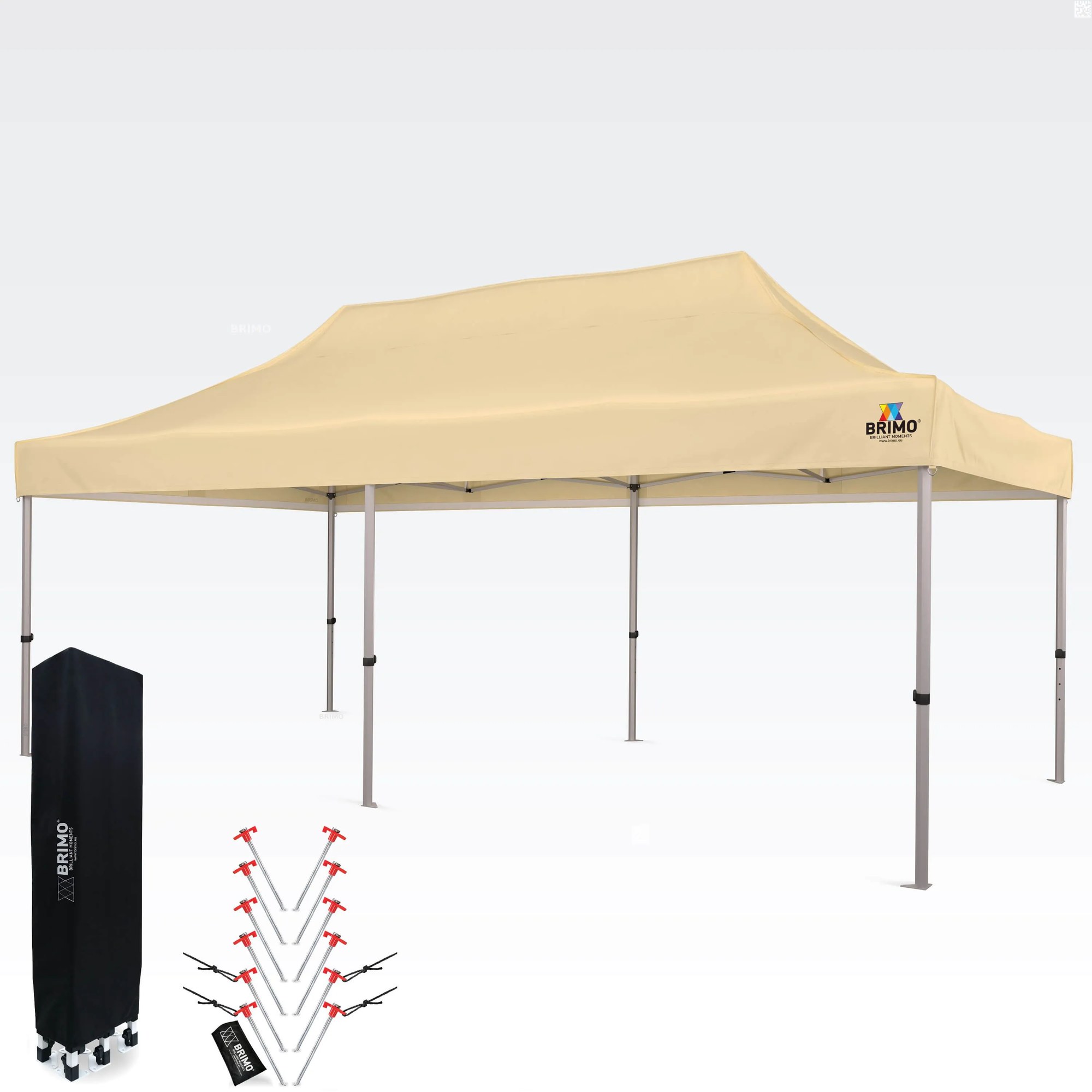 BRIMO Nožnicové stany 3x6m - bez stien - Béžová 39